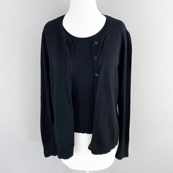 August Silk Black Cardigan Sweater - Picture 1 of 5